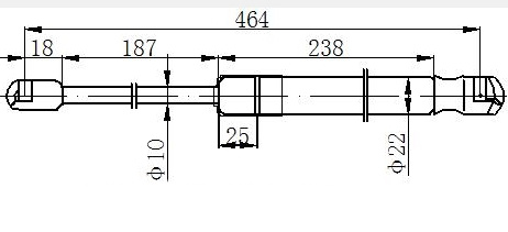 Amortizues (një) për derën e bagazhit (464L-695N)