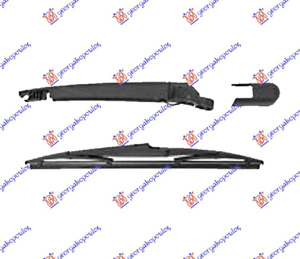 Larës dritaresh i pasëm me krah dhe teh (H/B-karavan) 240mm
