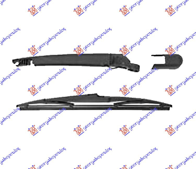 Larës dritaresh i pasëm me krah dhe teh (H/B-karavan) 240mm