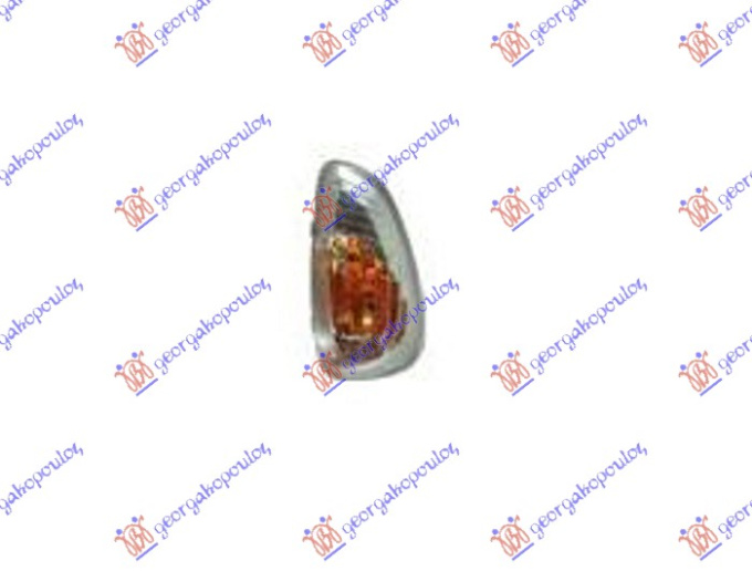 drita pulsuese në pasqyrë meDritë pozicioni (16w) (reflektor i verdhë)