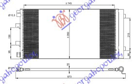 Radiator i kondicionerit 2.3 dizel (79,5x35,5)