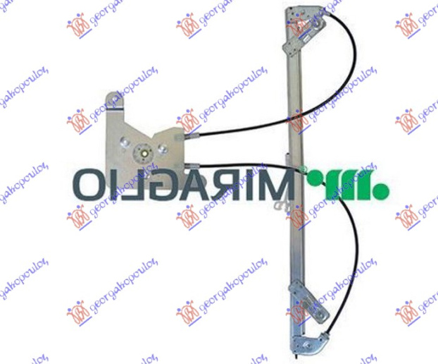 Ngritës/rregullator për dritaren e përparme elektrik (pa motor) (А cilësi)