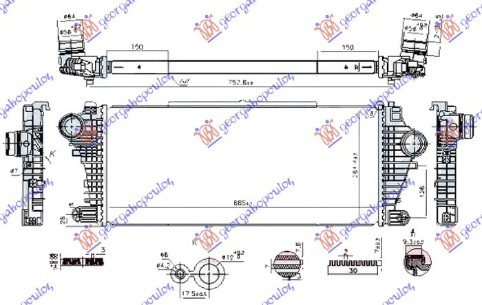 Interkuler 1.6-2.0 CDTi dizel (665x285x32)