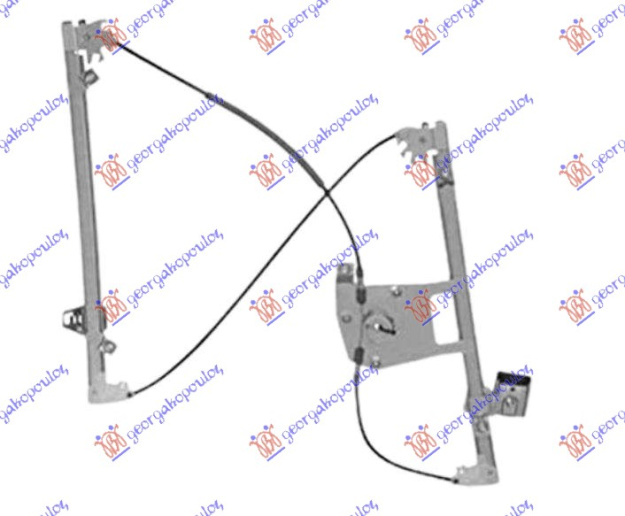 Ngritës/rregullator për dritaren e përparme 3 dyer elektrik (pa motor)
