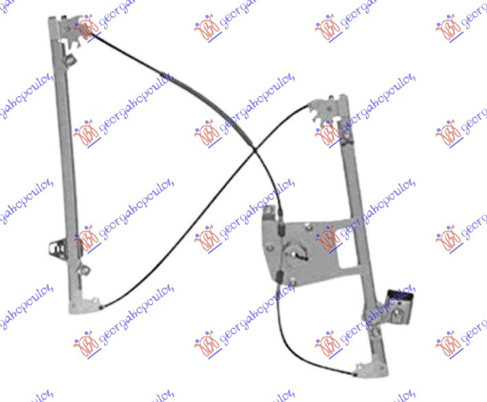 Ngritës/rregullator për dritaren e përparme 3 dyer elektrik (pa motor)