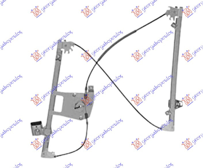 Ngritës/rregullator për dritaren e përparme 3 dyer elektrik (pa motor)