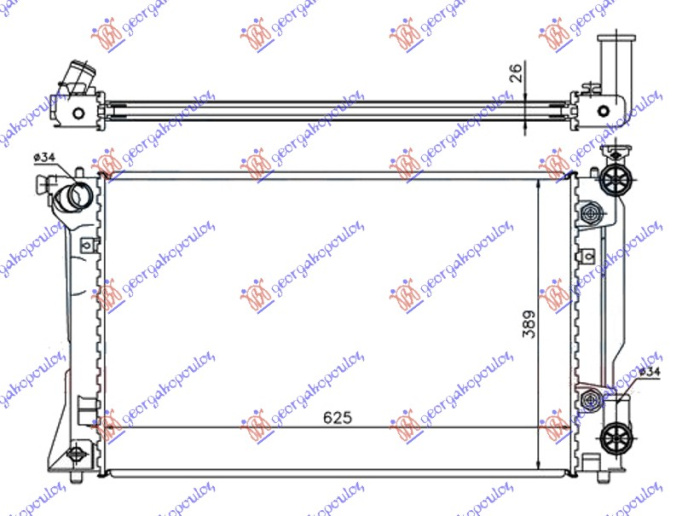 Radiator për motor 2.0 i-VVTi (marsh automatik) benzinë (625x390)