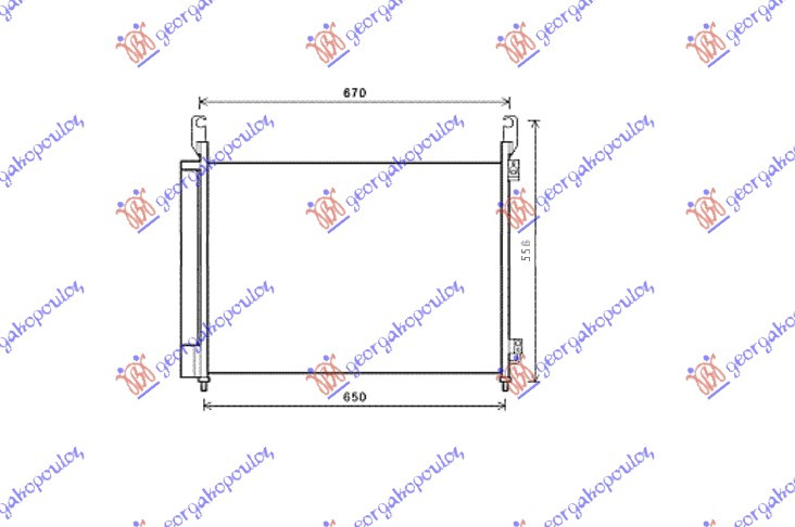 Radiator i kondicionerit 2,0DCi-2,5i -16V (63x45,2x16)