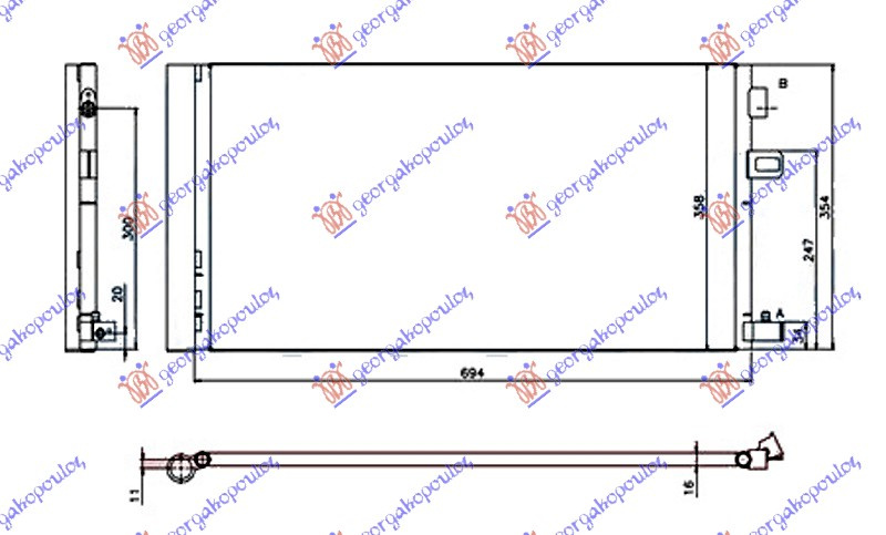 Radiator i kondicionerit 1.6i 16v (Motor No H4M) benzinë (650x350)
