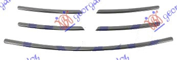 Maskë pvc/grilë shirita krom (set 5pjesë)