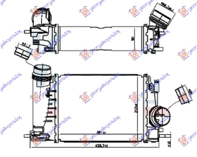 Interkuler 1.3 TCE benzinë (281x217x80) (VALEO)
