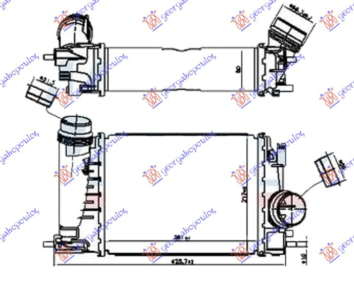 Interkuler 1.3 TCE benzinë (281x217x80) (VALEO)