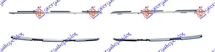 Shirita për Maskë pvc/grilë e sipërme (krom) (set 4 pjesë)