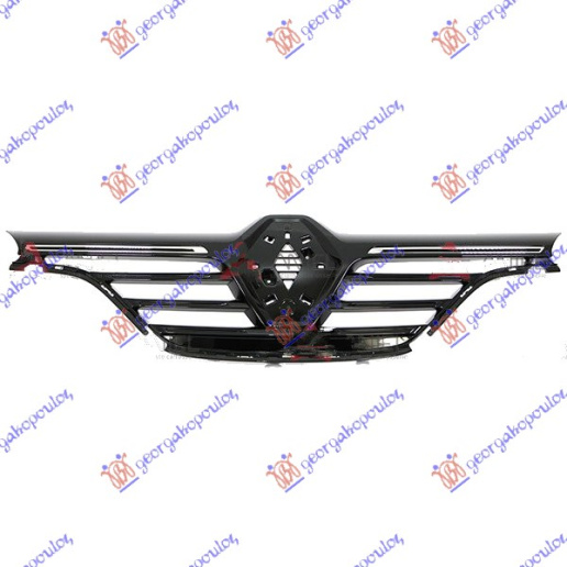 Maskë pvc/grilë me 2 shirita krom