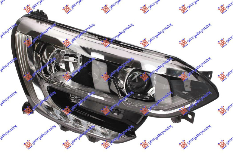 Fenerë elektrik (H7/H7) krom me LEDDritë ditore (DEPO)