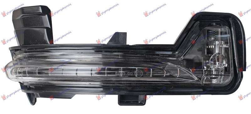 drita pulsuese në pasqyrë LED