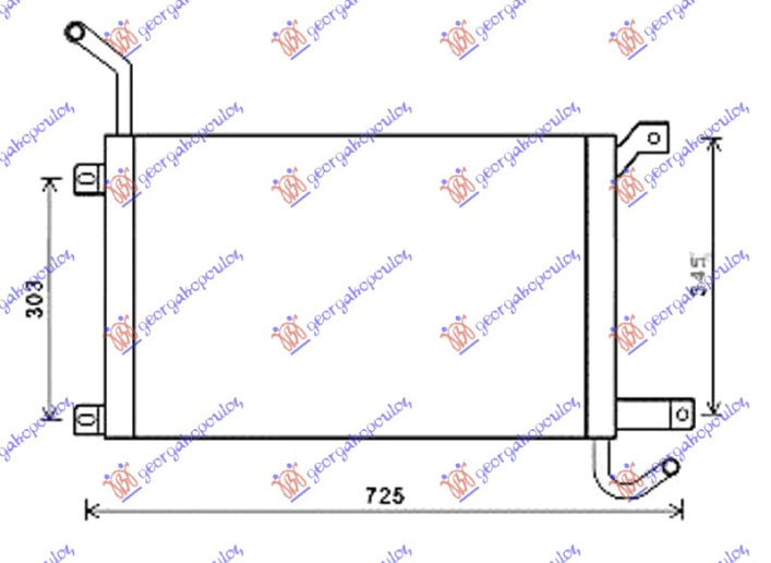 Radiator shtesë për motor 4.2 SUPERCHARGED benzinë (550x365x32)