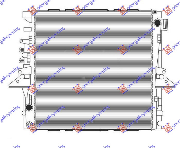 Radiator për motor 5.0 benzinë (marsh manual/automatik) 09- (602x628)