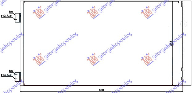 Radiator i kondicionerit benzinë - dizel (625x330x12)