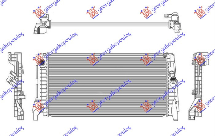 Radiator për motor 1.5-2.0 (S) benzinë (marsh manual/automatik) (680x355)