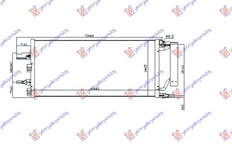 Radiator i kondicionerit 2.0 (225ix) benzinë (64.8x28.4x1.6) (228PS)