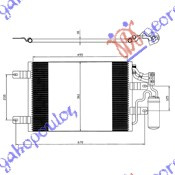 Radiator i kondicionerit (OPC) -1,3-1,7 CDTi (50x36x18)