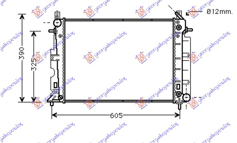 Radiator për motor 2.0i16V-2.2TID (50x35x4,2) (marsh automatik)