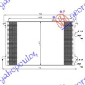 Radiator i kondicionerit1,8-2,0i 16V TURBO2,2TiD (62x41)
