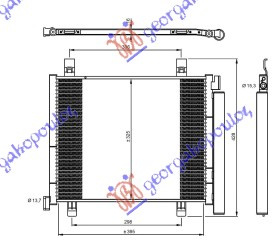 Radiator i kondicionerit 1.0i -12V (400x330x16)