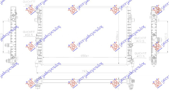 Radiator për motor 1.0 TFSI benzinë (marsh manual/automatik) (650x439)