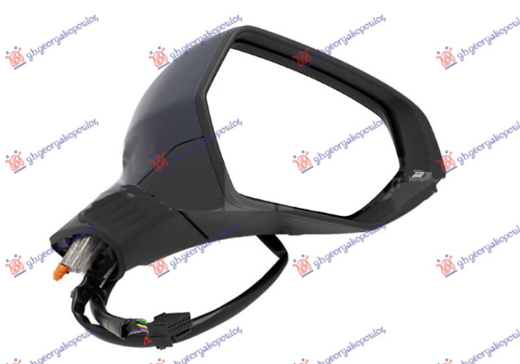 Pasqyrë elektrike me ngrohje (elektrik-me palosje) (gati për ngjyrosje) (memorie) (me drita pulsuese) +Dritë) (13 pinë) (xham i lakuar)