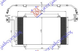Radiator i kondicionerit 1.9 -2.2-2.8 DTi 99-01 (68.2x37.8