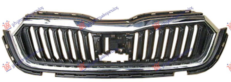 Maskë pvc/grilë komplet me krom