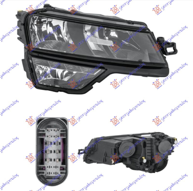 Fenerë elektrik (H7/H1) me LEDDritë ditore (E) (DEPO)