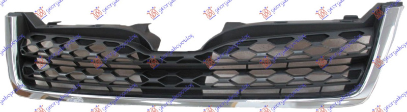 Maskë pvc/grilë gri me kornizë krom