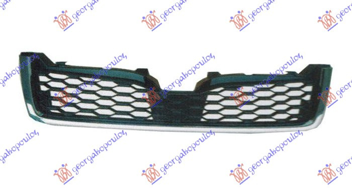 Maskë pvc/grilë gri me kornizë krom (srort)