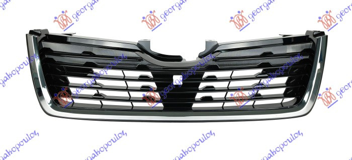Maskë pvc/grilë e poshtme (me shkëlqim me ngjyrë të zezë/krom)