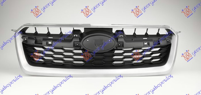 Maskë pvc/grilë me kornizë të argjendtë -2015