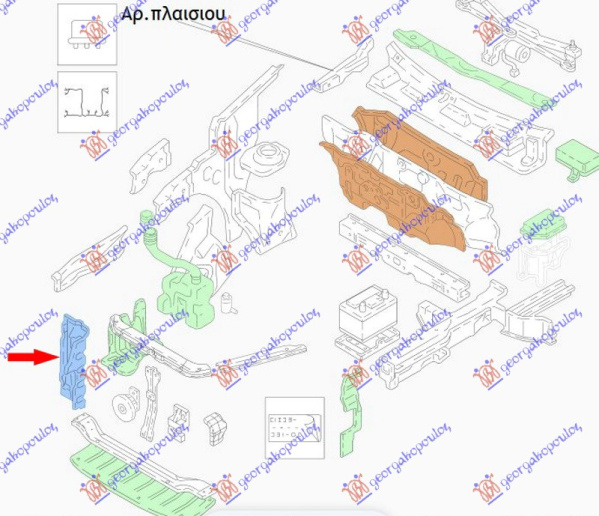 Mbrojtje/kapak nën motor e plastikës / anësore 1.3 DDiS