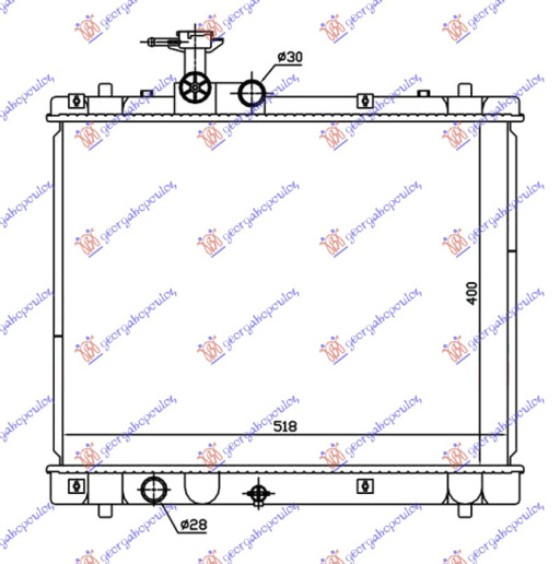 Radiator për motor 1.2 gaz. (40x54x16) (marsh manual) (MAGYAR) (KOYO)