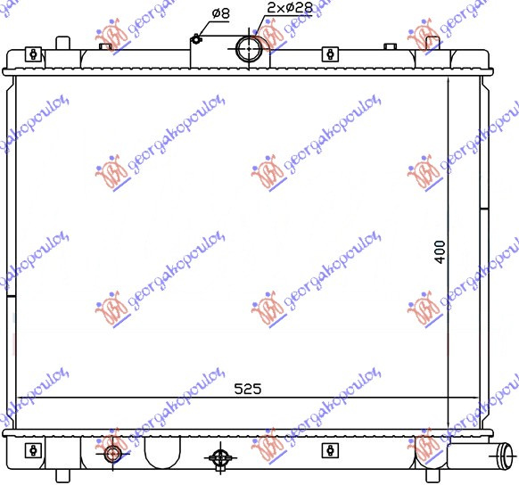 Radiator për motor 1,3 DDiS (40x54,4x27) (marsh manual) (MAGYAR)