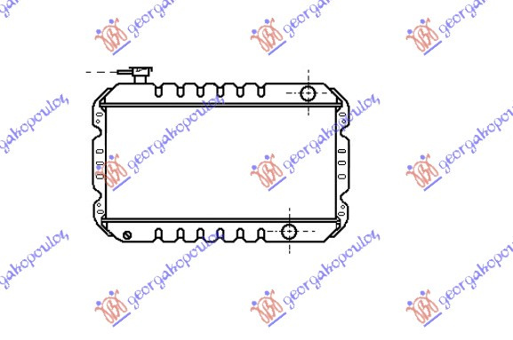 Radiator për motor 0,8-1,0-8V 85-92 (24x49.5x34)