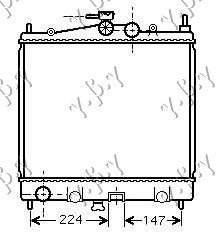 Radiator për motor 1.0-1.2-1.4-1.6 benzinë (KOYO) anglez