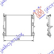 Radiator për motor 1.5 dizel (pa kondicioner) (49.4x41.5x2.3) anglez