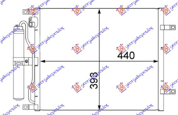 Radiator i kondicionerit 1.5 dCi dizel (490x376x16) -05