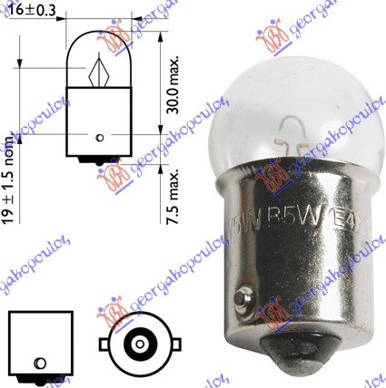 Drita 12v 5w ba15s