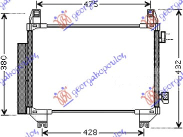 Radiator i kondicionerit 1.5 hibrid benzinë (600x355x16)