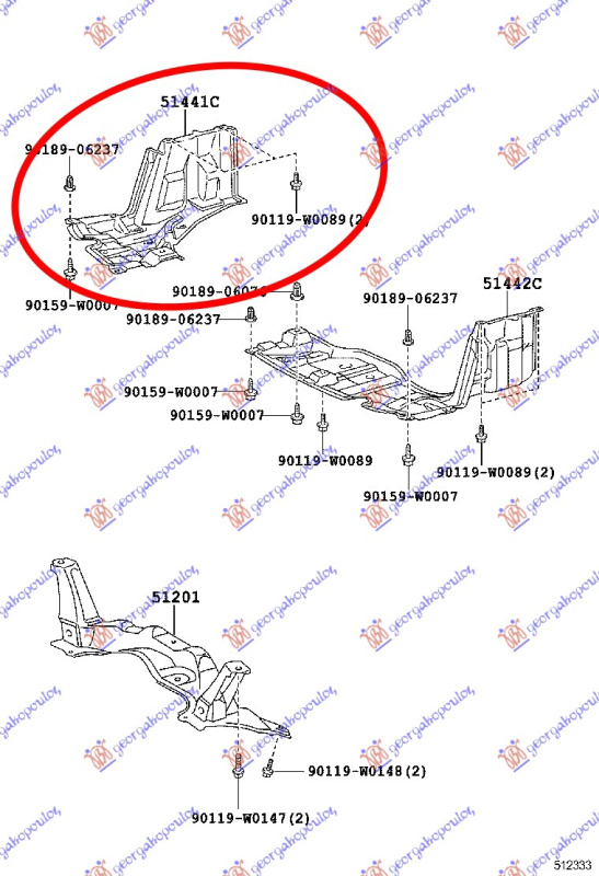 Mbrojtje/kapak nën motor