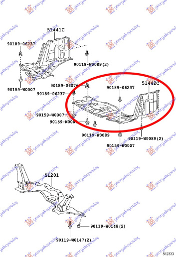 Mbrojtje/kapak nën motor