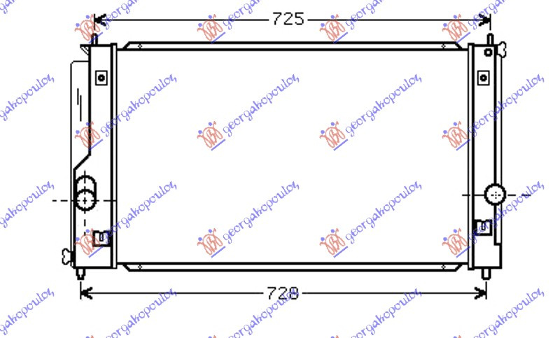 Radiator për motor 1,8i- 16V VVTi (65x32x16)